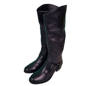 Vince Camuto Brunah 16" leather riding boots, women's size 10M, black